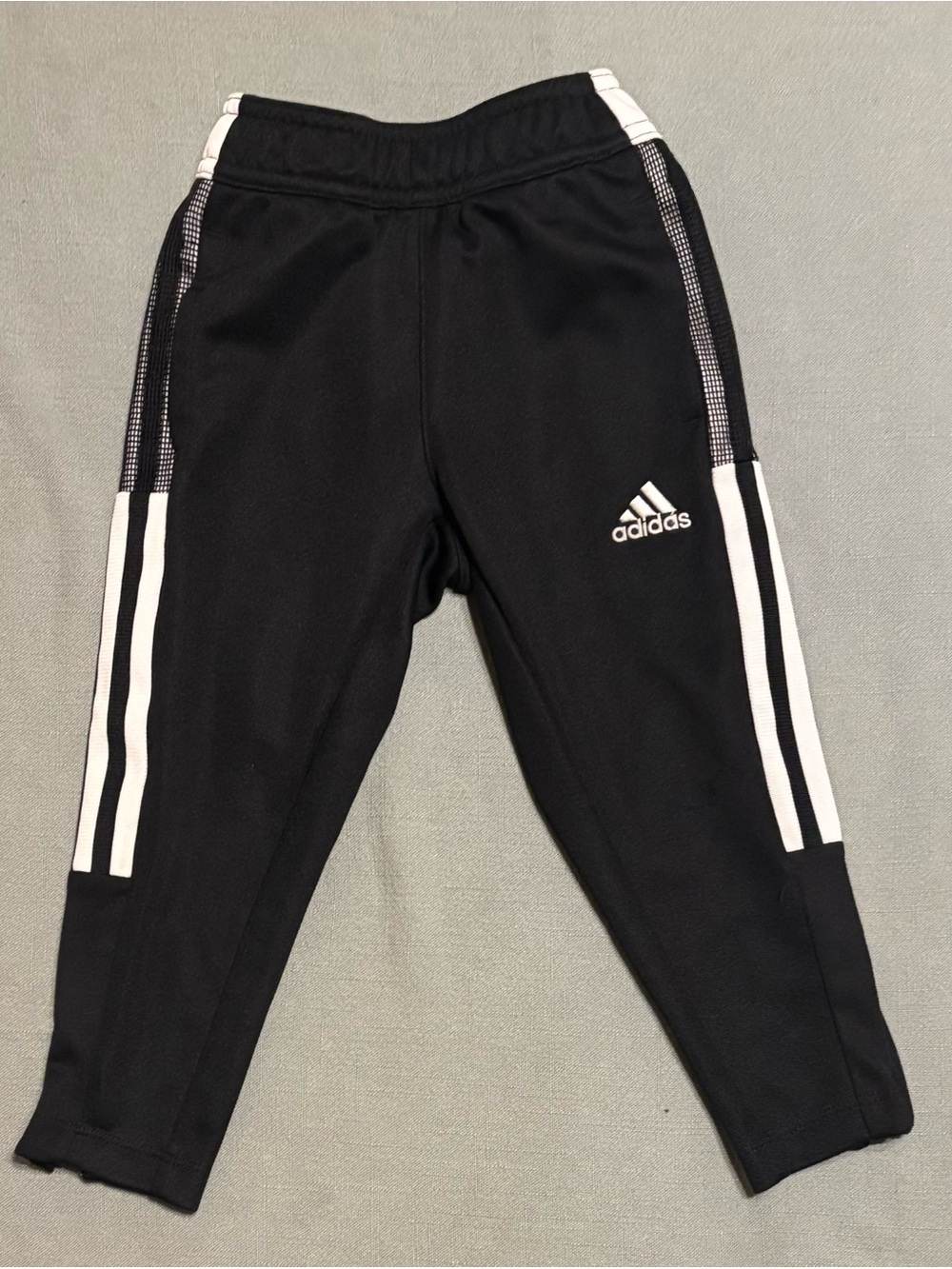 adidas Black Jogger Pants with White Side Stripes